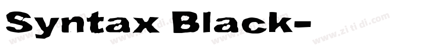 Syntax Black字体转换
